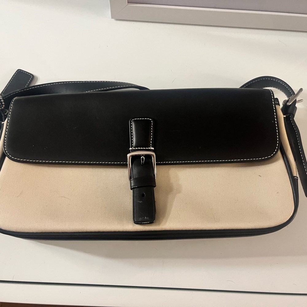 Black and Cream Coach Bag